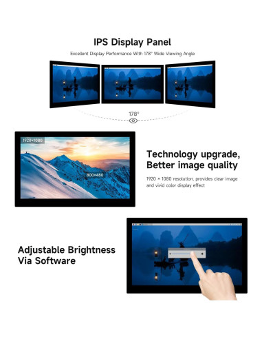 Pantalla táctil capacitiva Waveshare 13.3" 1920x1080 DSI