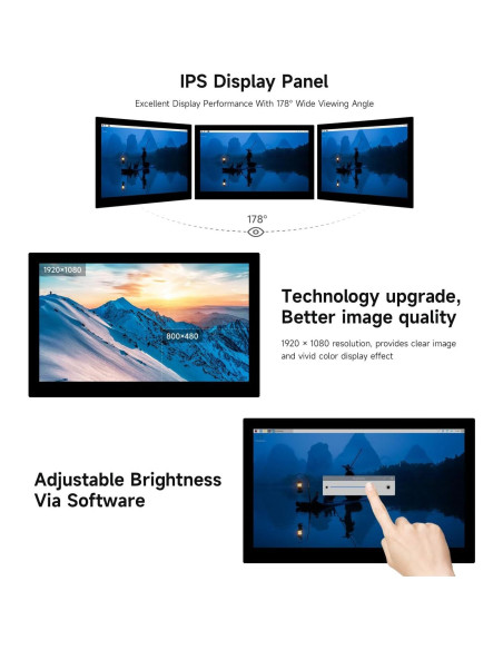 Pantalla táctil capacitiva Waveshare 13.3" 1920x1080 DSI