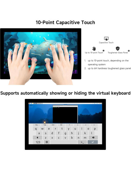 Pantalla táctil capacitiva Waveshare 13.3" 1920x1080 DSI