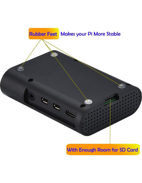 Caja Raspberry Pi 4 MazerPi con Ventilador y Disipador