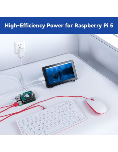 Fuente de Alimentación USB-C 27W SunFounder para Raspberry Pi 5