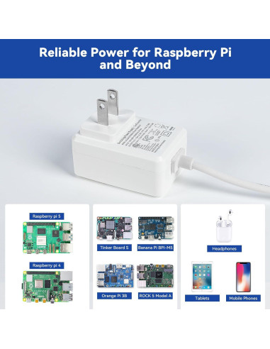 Fuente de Alimentación USB-C 27W SunFounder para Raspberry Pi 5