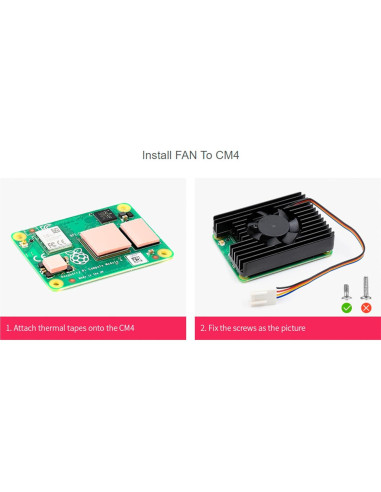 Ventilador de Refrigeración 3007 Waveshare para Raspberry Pi CM4