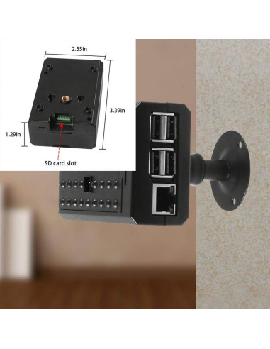 Carcasa para Raspberry Pi 4B DORHEA con soporte de cámara