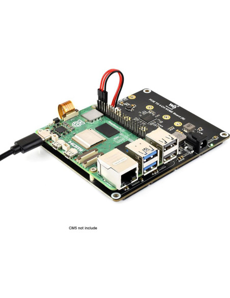 Adaptador PCIe a 4-Ch NVMe M.2 Coolwell para Raspberry Pi 5