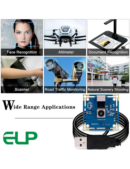 Cámara USB ELP 8MP Autofocus 4K para PC y Raspberry Pi