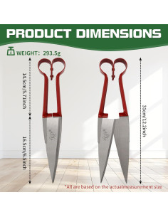 Tijeras Manuales USUNFARM para Esquilar Ovejas 15.5 cm 2