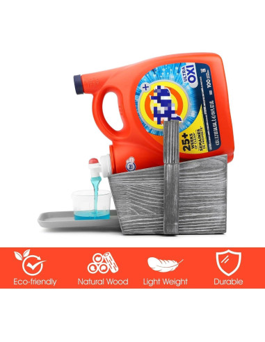 Soporte para Detergente de Lavandería GBtroo Madera Gris