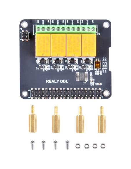 Módulo de Relé de 4 Canales GeeekPi para Raspberry Pi