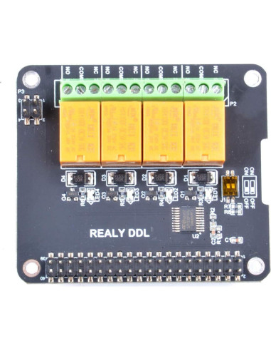 Módulo de Relé de 4 Canales GeeekPi para Raspberry Pi