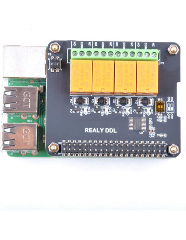 Módulo de Relé de 4 Canales GeeekPi para Raspberry Pi