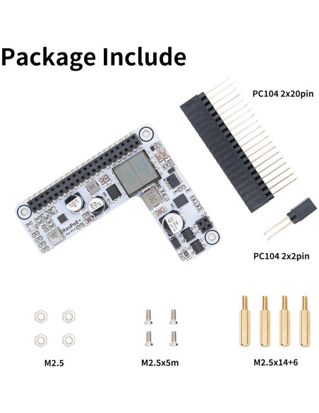 Placa PoE HAT SZSEVSIOT para Raspberry Pi 5 5V 4.5A