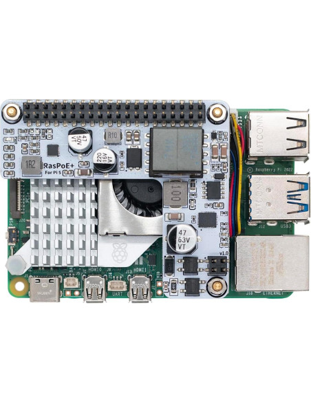 Placa PoE HAT SZSEVSIOT para Raspberry Pi 5 5V 4.5A
