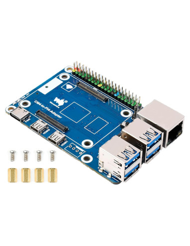 Adaptador CM4 a Raspberry Pi 4B Waveshare - 4 USB 3.0, Gigabit Ethernet