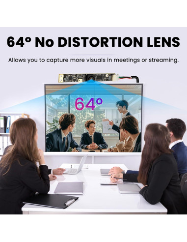 Cámara USB ELP 8MP con Micrófono y Lente Gran Angular