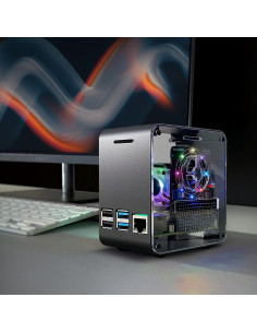 Caja Mini Torre Aluminio ElectroCookie para Raspberry Pi 4B 2