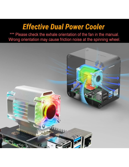 Caja Mini Torre Aluminio ElectroCookie para Raspberry Pi 4B