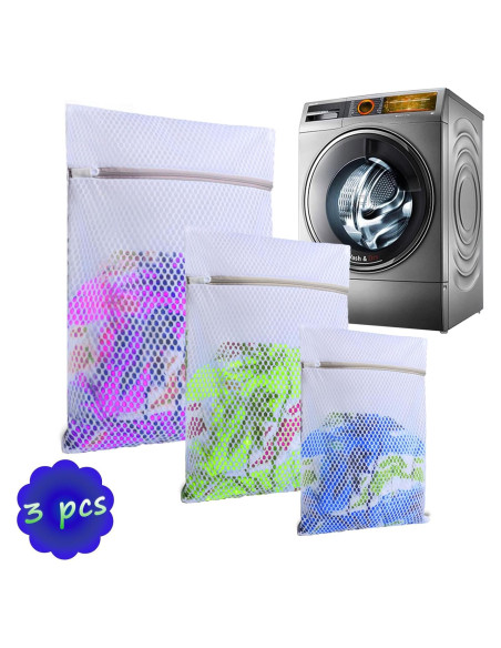 Paquete 3 Bolsas de Malla Syhskhy para Lavadora - Delicados