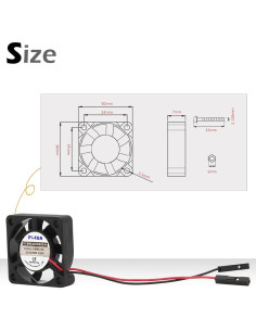 Ventilador de Refrigeración iUniker 30x30x7mm para Raspberry Pi - Paquete de 2 2