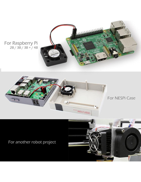 Ventilador de Refrigeración iUniker 30x30x7mm para Raspberry Pi - Paquete de 2
