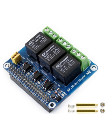 Placa de Relé RPi Waveshare 3 Canales 5A 250V CA