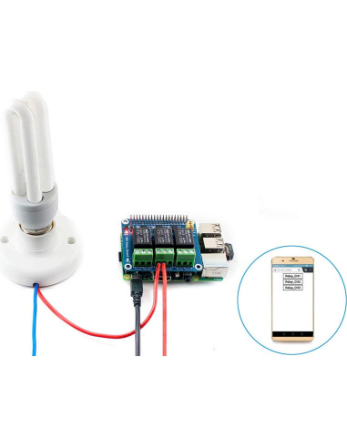 Placa de Relé RPi Waveshare 3 Canales 5A 250V CA