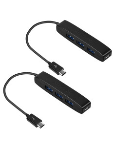 Adaptador Hub OTG Micro USB AuviPal 3 Puertos USB + Alimentación