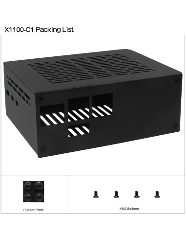 Caja de Metal Geekworm X1100-C1 para Raspberry Pi 5