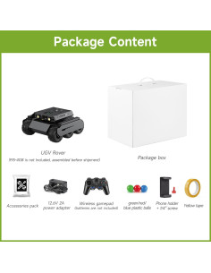 Robot Rover AI Waveshare 6 Ruedas 4WD para Raspberry Pi 5 2