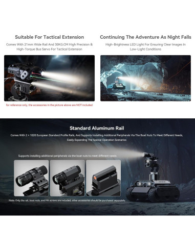 Robot Rover AI Waveshare 6 Ruedas 4WD para Raspberry Pi 5