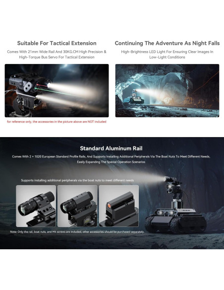 Robot Rover AI Waveshare 6 Ruedas 4WD para Raspberry Pi 5