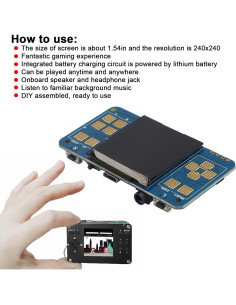 Conjunto GamePi ASHATA Pantalla LCD 3,91 cm Altavoz Integrado 2