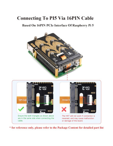 Adaptador PCIe a M.2 NVMe Wonrabai para Raspberry Pi 5