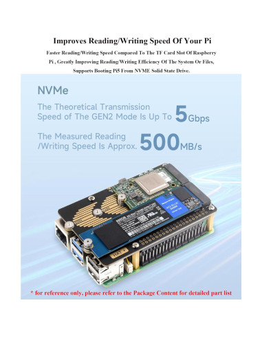 Adaptador PCIe a M.2 NVMe Wonrabai para Raspberry Pi 5