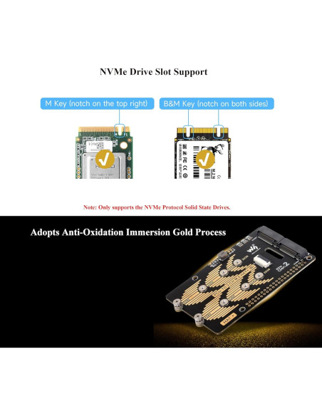 Adaptador PCIe a M.2 NVMe Wonrabai para Raspberry Pi 5