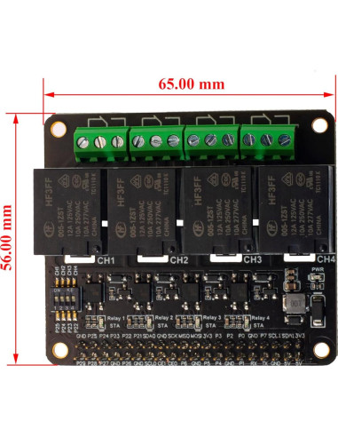 Módulo de expansión de relé 4 canales XICOOLEE para Raspberry Pi
