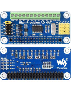 HAT de AD Waveshare 10-Ch 32-Bit para Raspberry Pi 2