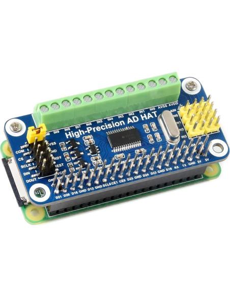 HAT de AD Waveshare 10-Ch 32-Bit para Raspberry Pi