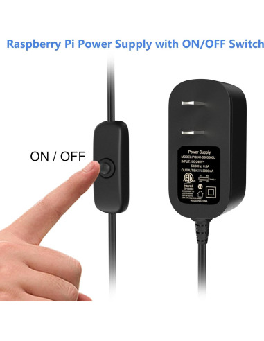 Fuente de Alimentación Miuzei 5V 3A para Raspberry Pi 4B