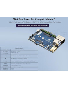 Mini Base Board B Wonrabai para Raspberry Pi Compute Module 5 2