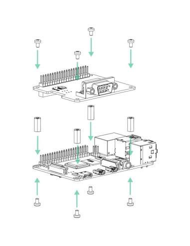 Placa de Expansión RS232 HAT SZSEVSIOT para Raspberry Pi