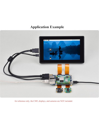 Mini Base Board B Wonrabai para Raspberry Pi Compute Module 5