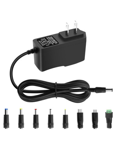 Adaptador AC/DC 5V 1A Arkare con 8 Enchufes DC