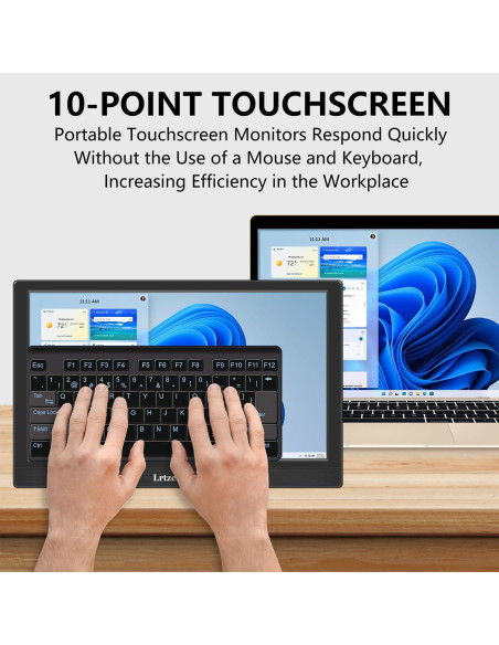 Monitor Portátil Táctil 13.3" FHD 1920x1080 IPS con Privacidad