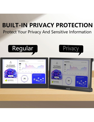 Monitor Portátil Táctil 13.3" FHD 1920x1080 IPS con Privacidad
