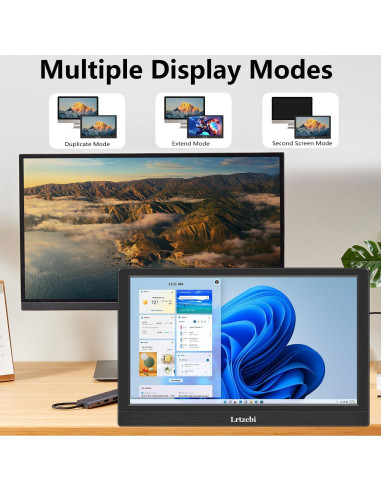Monitor Portátil Táctil 13.3" FHD 1920x1080 IPS con Privacidad