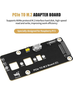 Adaptador PCIe a M.2 NVMe FancyWhoop para Raspberry Pi 5 2