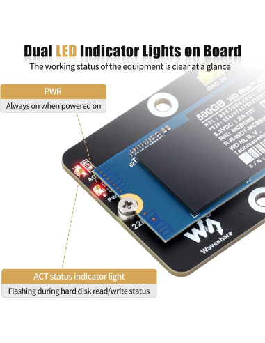 Adaptador PCIe a M.2 NVMe FancyWhoop para Raspberry Pi 5