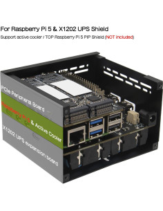 Caja de Metal Geekworm X1202-C1 para Raspberry Pi 5 2