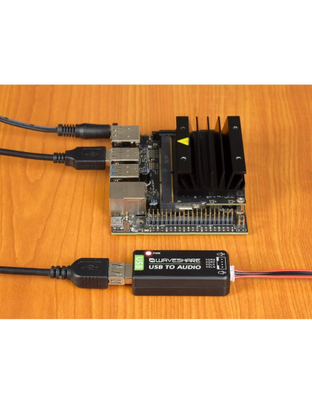 Tarjeta de Sonido USB Waveshare para Raspberry Pi y Jetson Nano